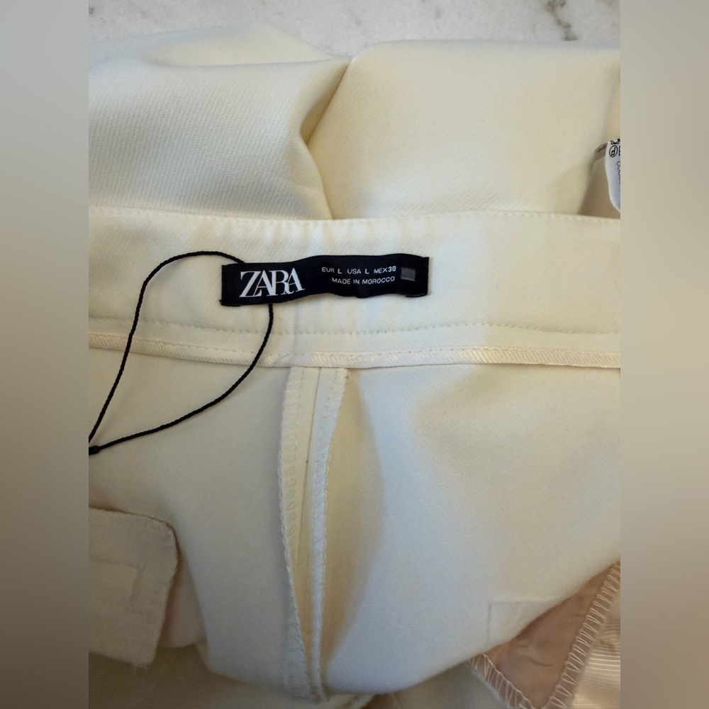 Zara Elegant Cream pants - Picture 7 of 10